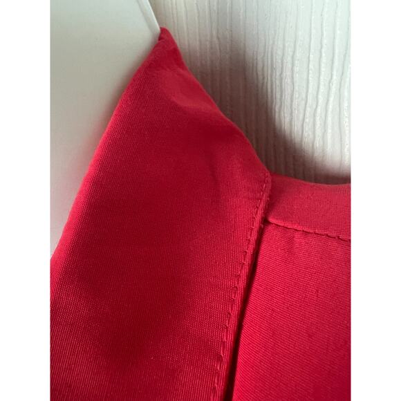 Vintage 80s Pink Secretary Career Office Shirt Dress Knee Length 10 Medium - Picture 5 of 8